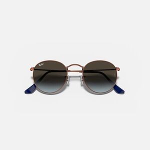 Ray-Ban Round Metal Sunglasses in Polished Bronze-Copper